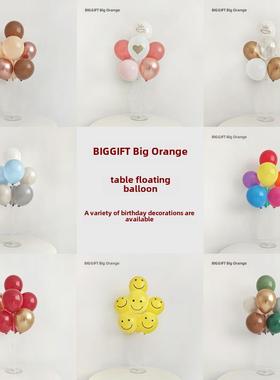 大橙色~ in表浮动气球宝宝生日聚会装饰儿童聚会野餐照片道具
