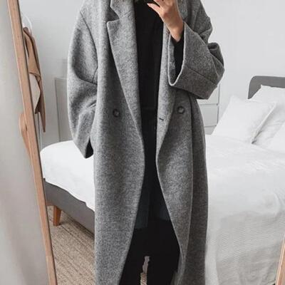 Women's multi size woolen windbreaker jacket