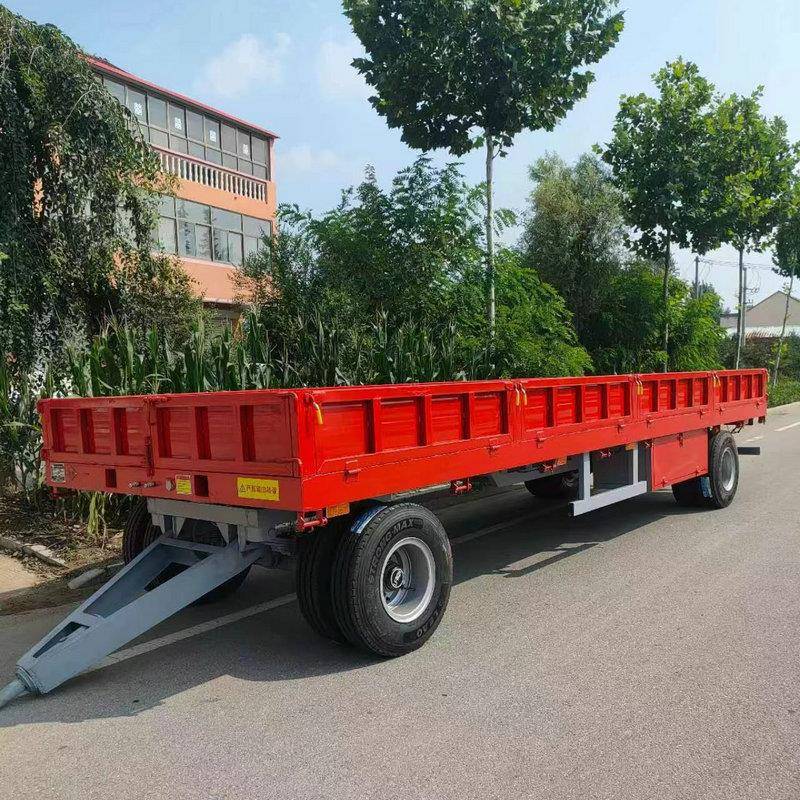 重型四轮低栏式运输车厂区仓库货物搬运拖车农用机器拖运挂车