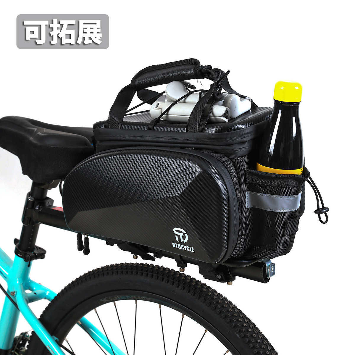 新款骑行后货架包山地自行车后驼包挂包收纳马鞍包防水双拓展驮包