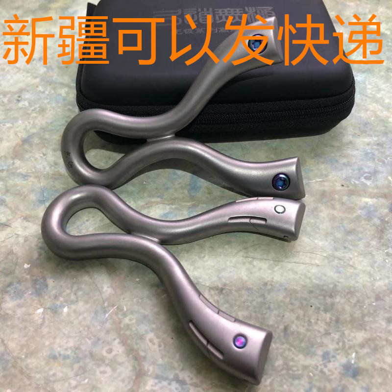 弓道无极  银龙钛合金数控扁皮筋夹片弹弓大力水手弹弓新疆可发货