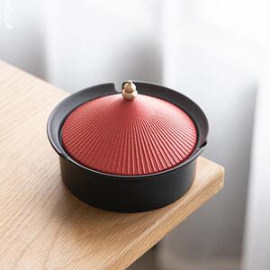 九匠风鸿运当头官故帽烟无品牌/缸宫国潮防风带盖创意个性家灰烟
