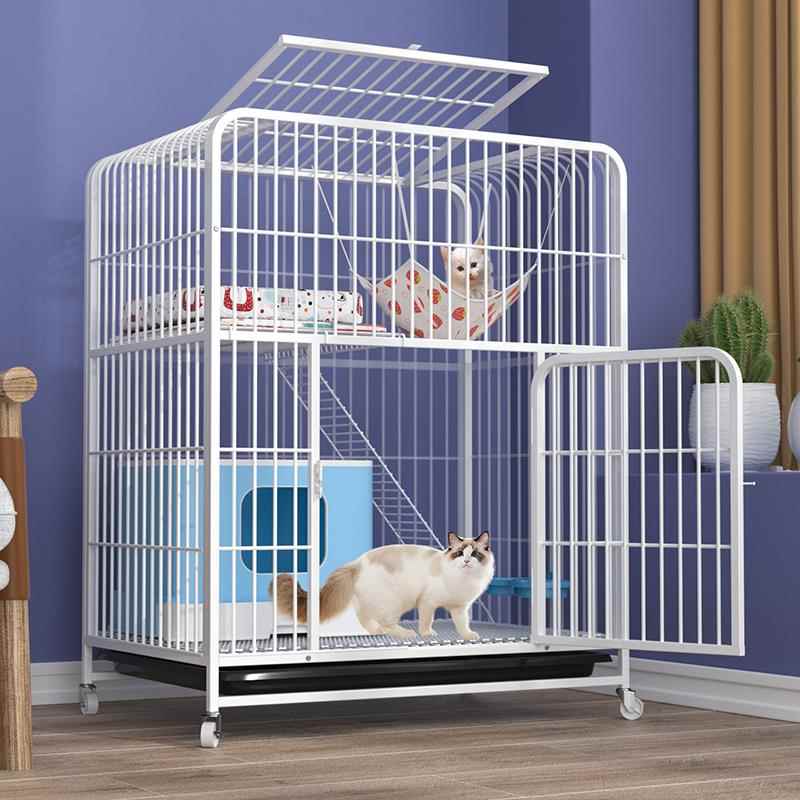 猫笼子家用室内猫别墅带厕所一体式自由超大空间双层猫屋猫舍猫笼
