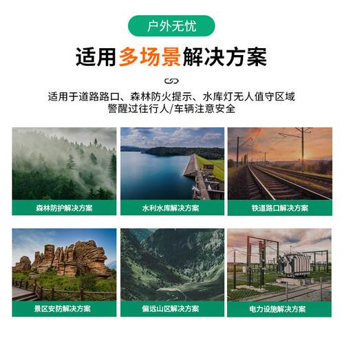 太阳能音提应示器外语广播森林防火语音播报器户人SF-555体感语音