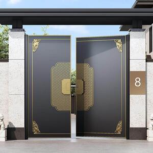铝艺门头铁艺单双开门铝合金大门户外庭院院子自建房花园别墅门