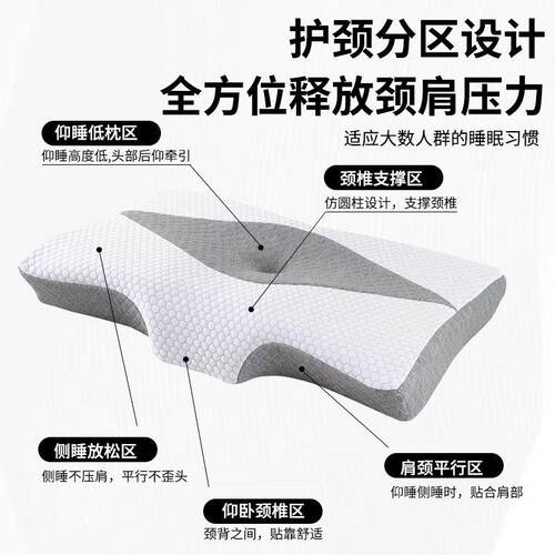 新款直销护颈枕跨境记忆棉枕头护颈颈椎枕中洞透气蝴蝶枕侧睡记忆