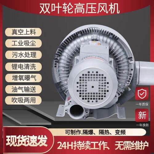 RB-82S-27.5KW双叶轮真空打包上料漩涡气泵设备送风风机高压风机