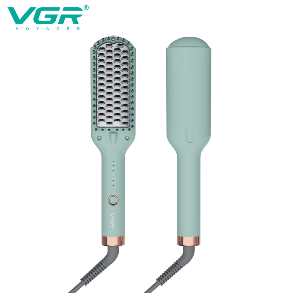 VGR592外贸五档温控直发梳家用专业大功率陶瓷涂层恒温拉直器