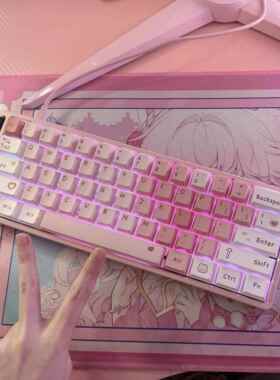 桃之夭夭键帽pbt适合wooting极星82rainy75made68ez63real67rs6AI