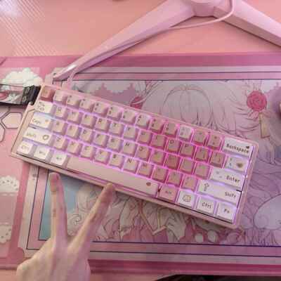 桃之夭夭键帽pbt适合wooting极星82rainy75made68ez63real67rs6AI