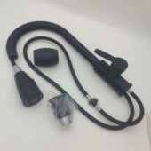 厂家批发黑色抽拉龙头 厨房单孔冷热抽拉菜盆龙头两档出水厨用龙