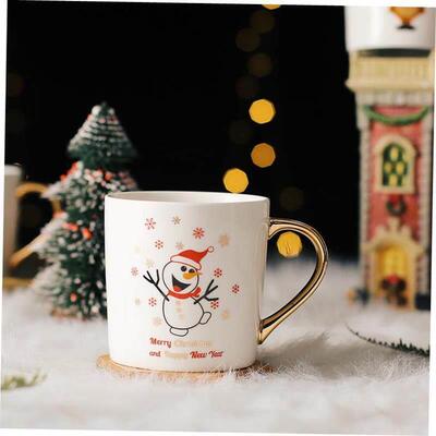 Christmas water cup breakfast cup lovers gift coffee cup圣诞