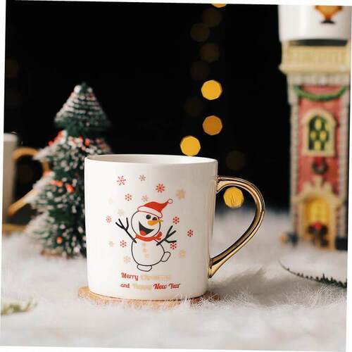 Christmas water cup breakfast cup lovers gift coffee cup圣诞