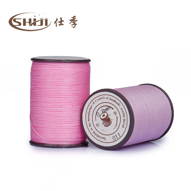 扁蜡线批发75个一套 0.8mm 100米皮具手工DIY高强线16股涤纶蜡线