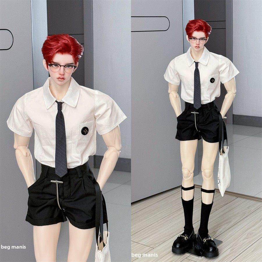 【咔咔星球】bjd娃衣 4分/id75少年感男大衬衫/短裤/领带单品套装图片