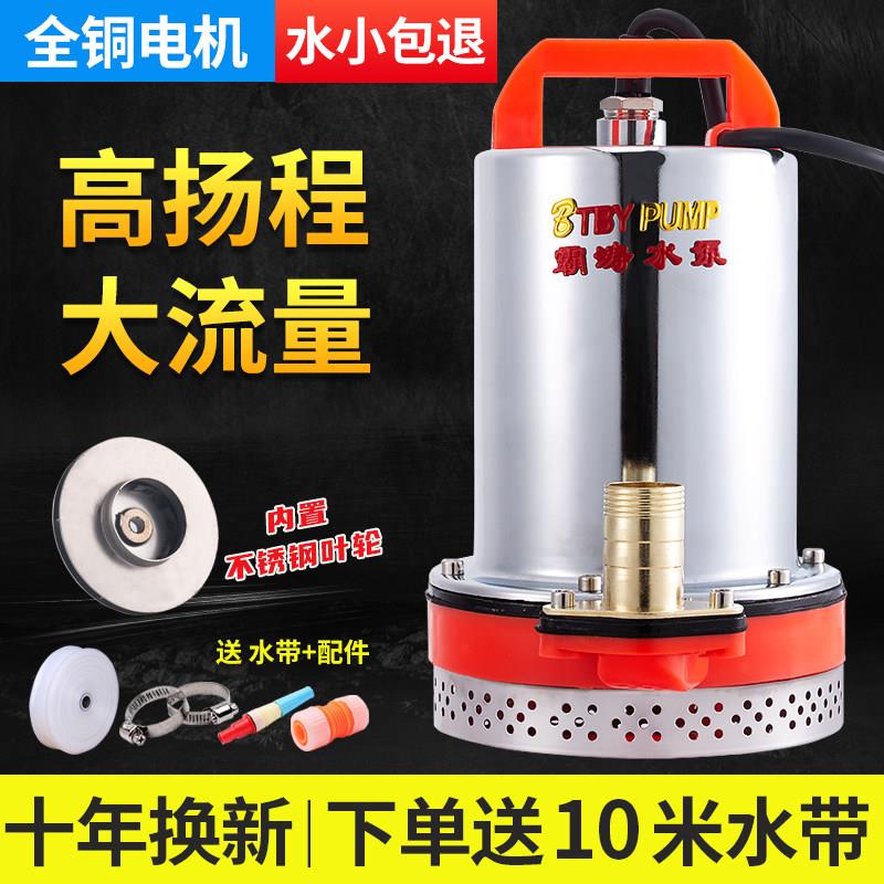 直流潜水泵48V60V72伏家用电动车水泵12V24V瓶小型农田灌溉抽水机