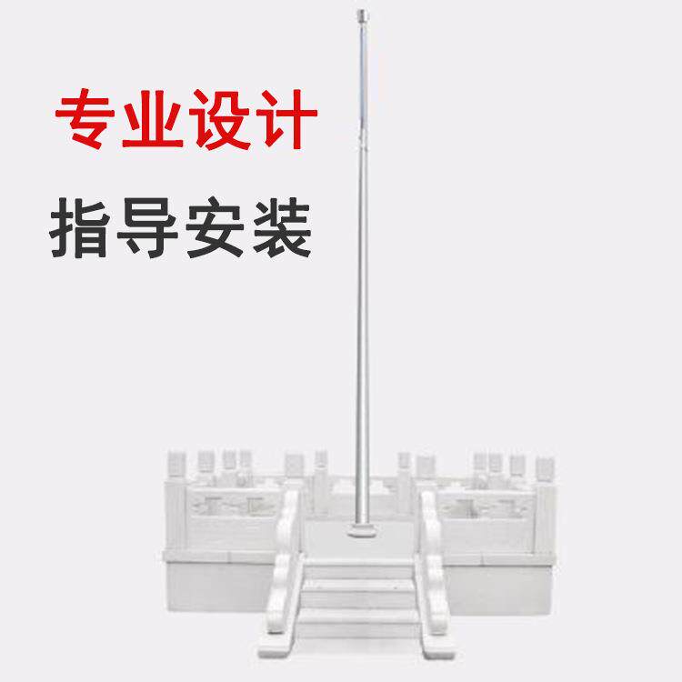 304不锈钢旗杆户外锥形电动音乐旗杆学校15米旗杆 工地三节旗杆