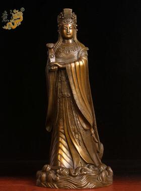 真古铜母祖雕像摆件、铜盛开太后、海神母祖家拜工艺品