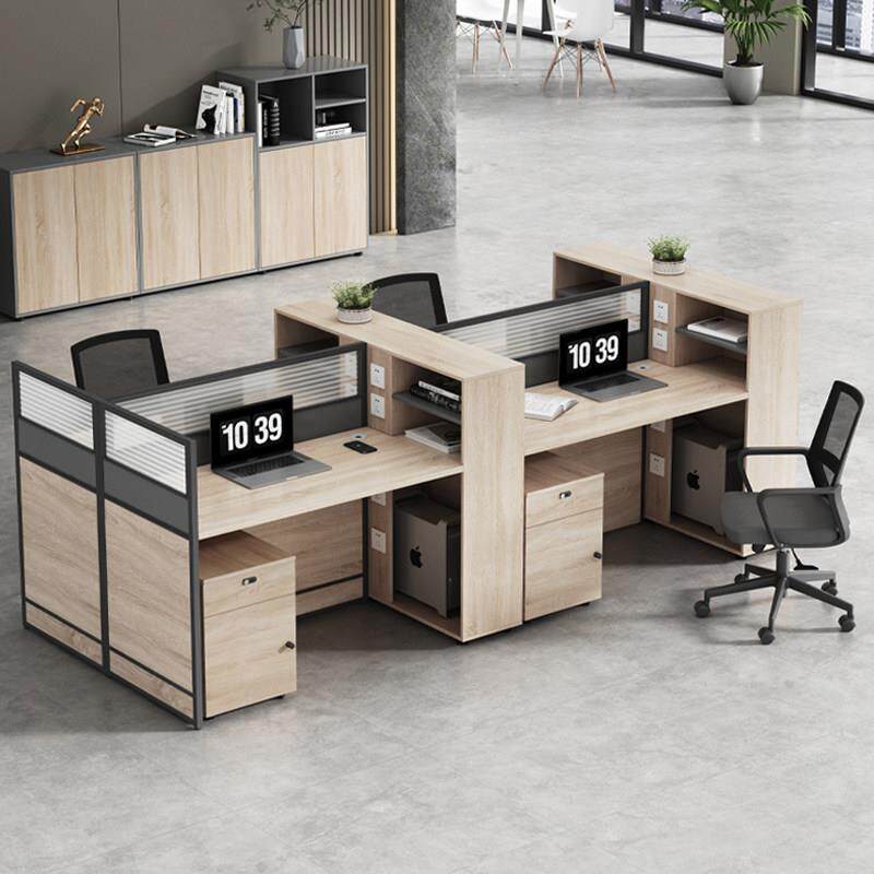 职员办公桌椅组合办公室简约员工工位家俱四六人位屏风卡位办公桌