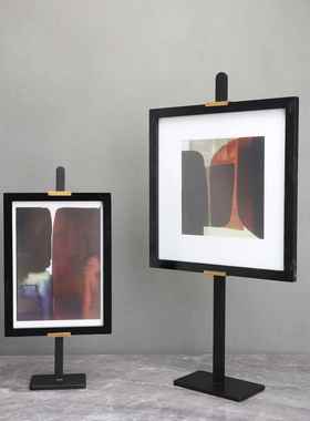 北欧金属画架样板房售楼部卧室书房客厅餐厅电视柜桌面家居摆件