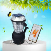 厂家供应60LED太阳能露营灯太阳能马灯手摇发电应急灯营地灯充电