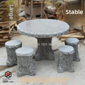 石桌石凳花岗石户外石桌耐用天然石桌石桌石凳庭院花园石桌