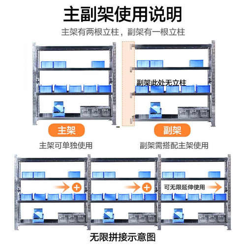 不锈钢货架重型仓储商用置物架厨房冷库房实验室地下室多层储物架
