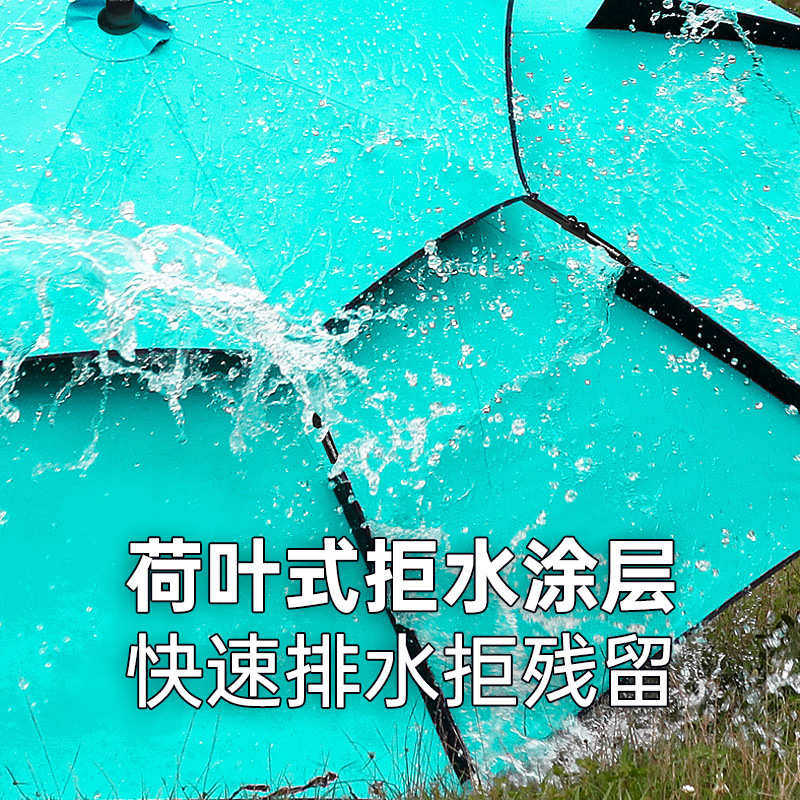 厂家直销双层万向折叠台钓伞黑胶钓鱼伞防雨防晒太阳伞