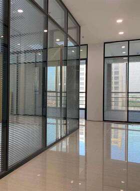 常州金梓诺办公室玻璃隔断单波 双玻百叶玻璃隔断 厂家供应