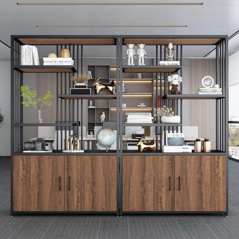铁屏储物架办公室隔断柜工业风格入口隔墙餐厅装饰花架展示架