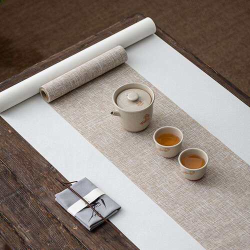 中式禅意桌旗现代简约茶桌垫茶室茶艺茶道用茶旗麻布艺茶席茶垫布