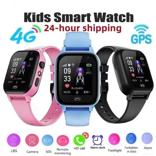 Kids 4G Smart Watch SOS GPS Location Video Call Sim Card Chi