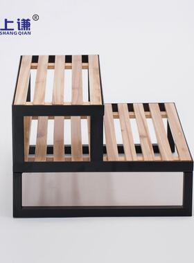 A10L两层阶梯铁陈糕岛点西饼蛋KWG糕面架包房烘焙展柜中柜列烤盘