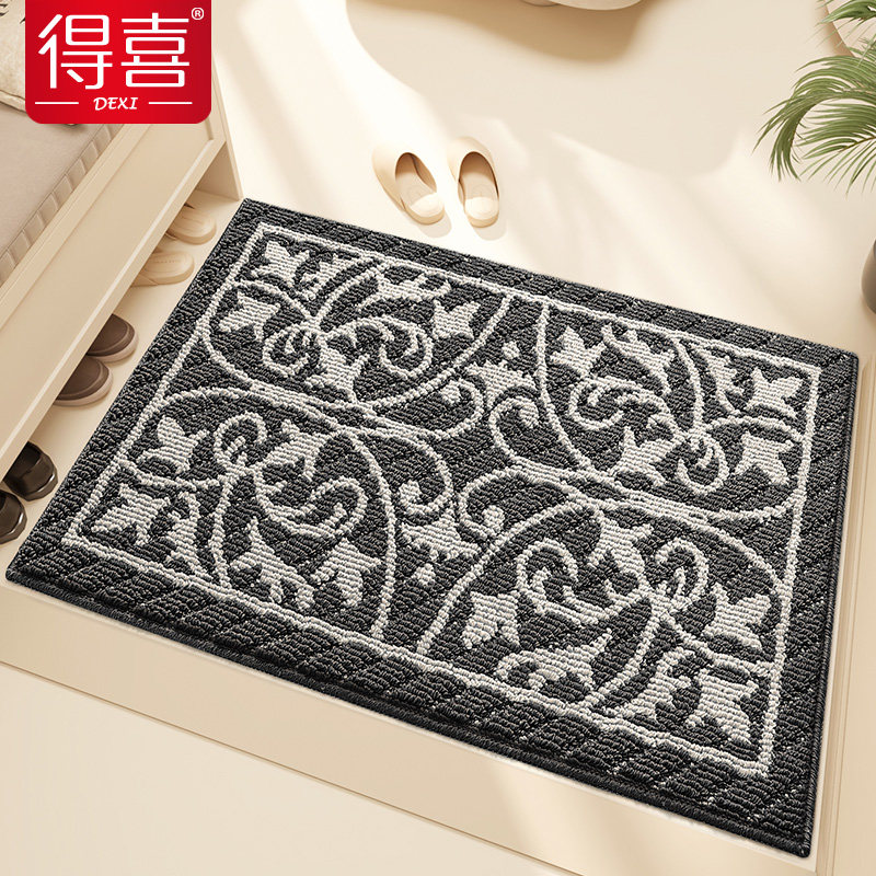 入户进门地垫大门口除尘垫高级轻奢加厚耐脏地毯家用防滑玄关垫子