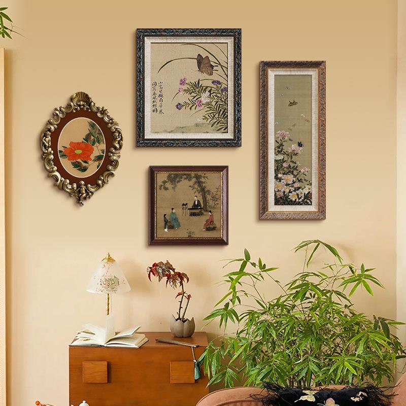 中式客厅组新合小众装饰画奢风B-438中古民宿酒卧室挂轻画店春风图片