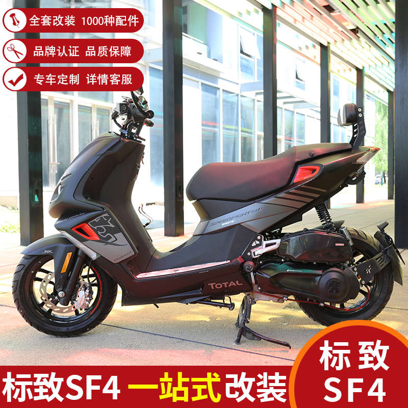 适用标致SF4改装配件减震后靠背大灯装饰传动防摔外壳尾箱架护手