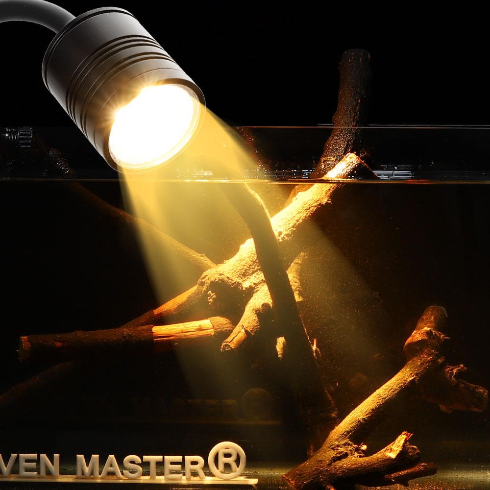 南美缸LED鱼缸小射灯水草灯水族灯 射灯夹灯观赏鱼缸灯可夹筒灯