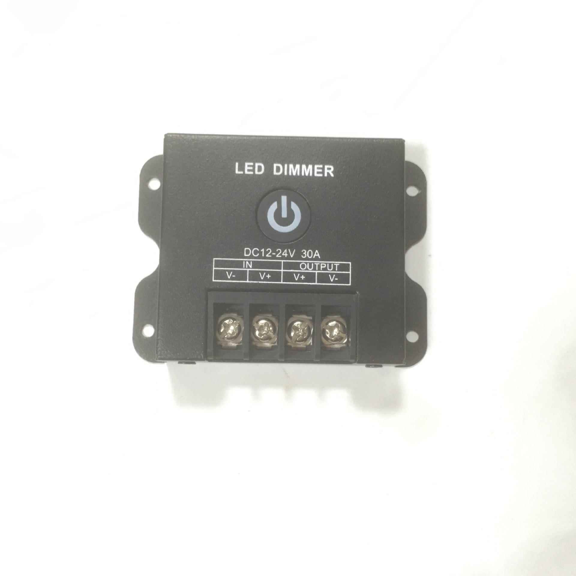 LED单色灯光带 手动调光DRO器RF3键调无线大功率旋钮触摸调色控制