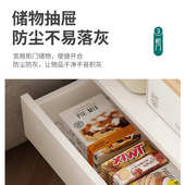 简易书架落地置物架靠墙格子柜家用杂物柜床边柜子带柜门储物书柜