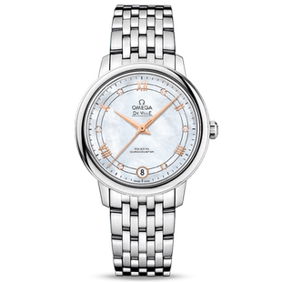 全套盒证[9.8新]欧米茄碟飞精钢自动机械女表424.10.33.20.55.002