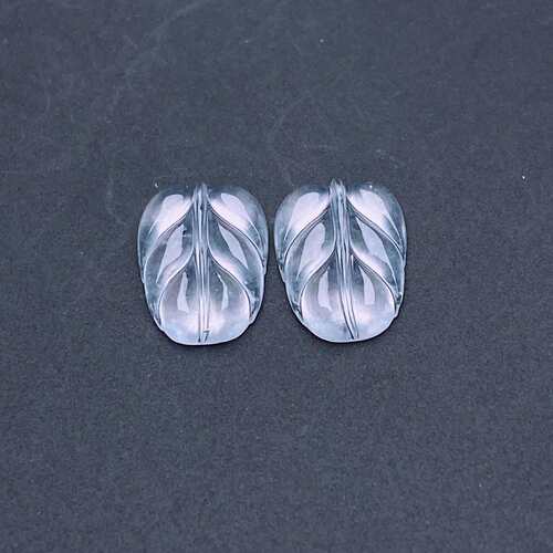 缅天然翡翠a货玻璃冰叶子一.对裸石fx甸j小尺寸：12.1-86-2.7mm88