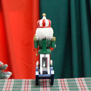 骑马新款30CM胡桃夹子装饰摆件木质工艺品摇马木战马胡桃兵木偶人