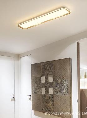 过X1591道灯简约现d代走廊薄长条衣帽间吸顶灯阳台入户玄关超l灯e