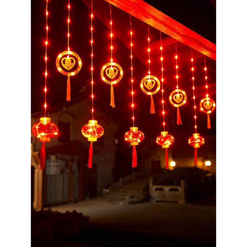 挂件窗户福字新年过年灯笼春节家用装饰布置户外元旦彩灯挂饰挂灯