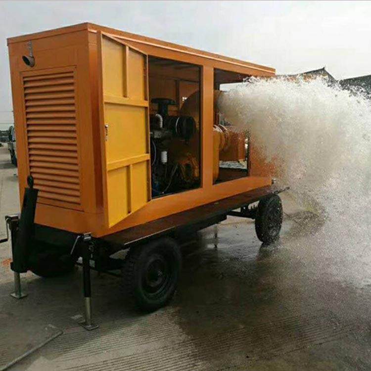 水库浇灌地面吸水机大型四轮式轮胎自行走时污水泵柴油发动抽水泵
