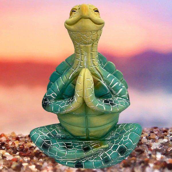 Meditation Turtle Creative Statue Garden Supplies Resin Art0