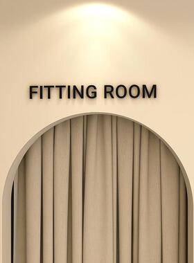 试衣间英文字母贴FITTING ROOM压克力字服装店装饰提示门牌标识牌