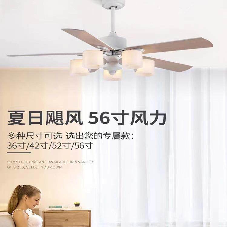 吸顶风扇灯卧室北欧隐形吊扇灯家用简约一体餐厅静音带电风扇吊灯