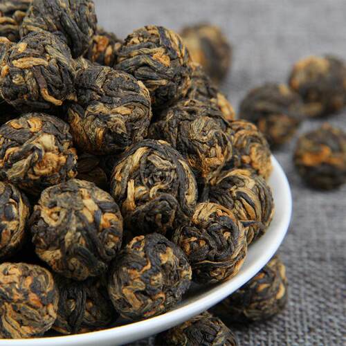 云南滇红茶 金珠绣球滇红茶功夫红芽金珠茶 500g