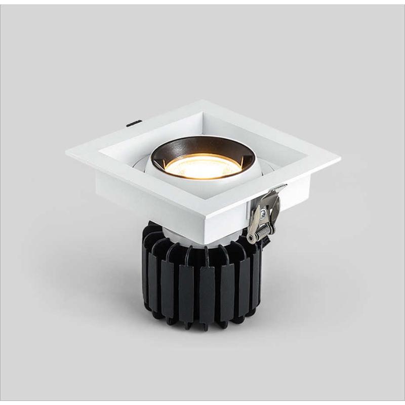 厂家直供单头双头嵌入式天花可调360度旋转高端工程酒店led斗胆灯